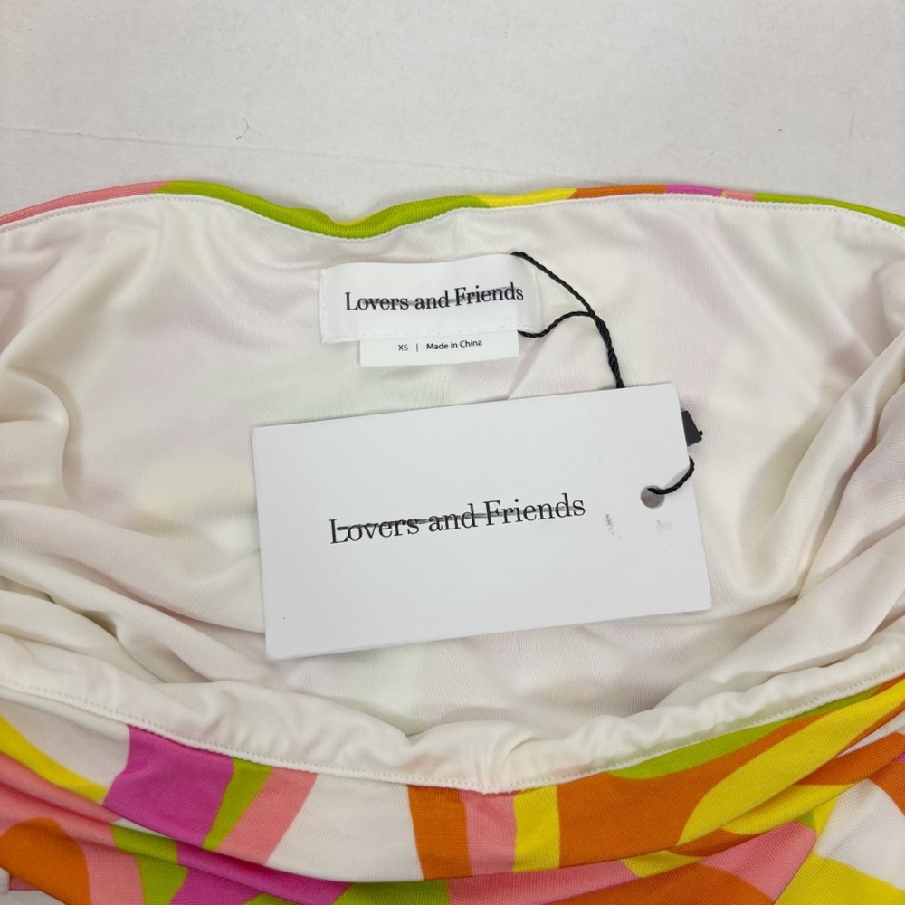 Lovers and Friends Layla Tube Top in Swirl Multi Size XS - Picture 8 of 11